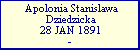 Apolonia Stanislawa Dziedzicka
