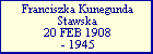 Franciszka Kunegunda Stawska