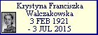Krystyna Franciszka Walczakowska